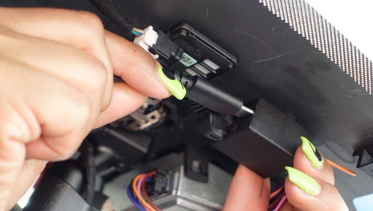 plug in right-angle OBD-C cable into the harness box